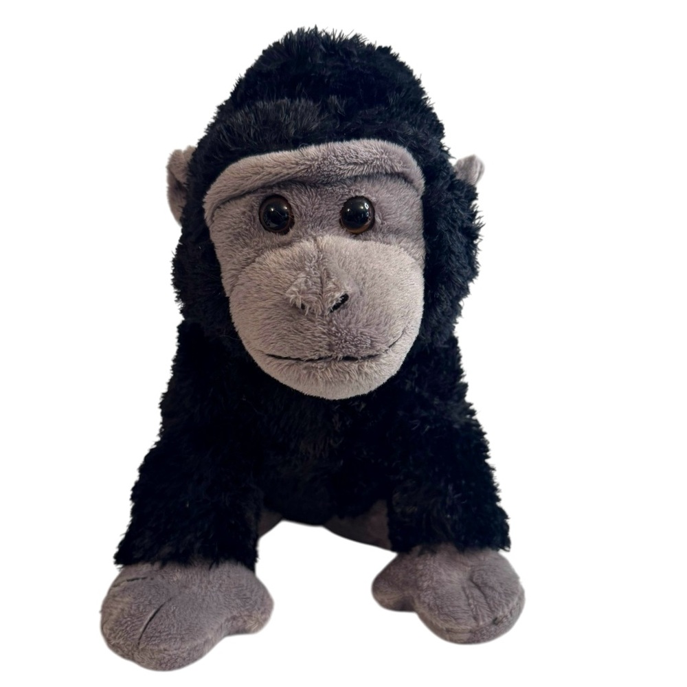 The Petting Zoo plush black & grey gorilla stuffed animal 10”